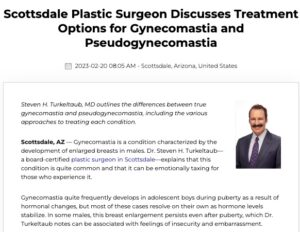 Steven Turkeltaub discusses gynecomastia and pseudogynecomastia, including various treatment options.