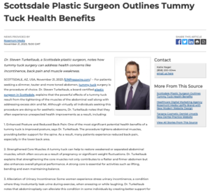 Dr. Turkeltaub explains the potential benefits abdominoplasty can have on a patient’s overall health.
